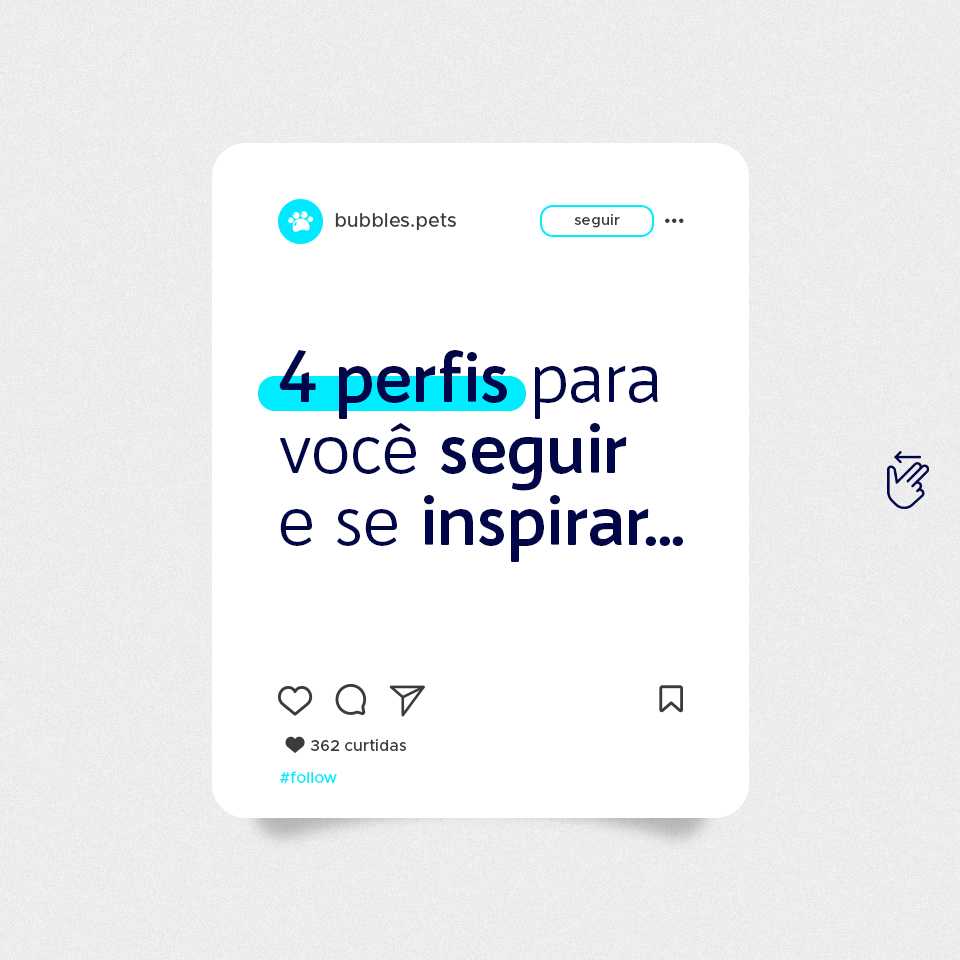 POST (CARROSSEL) - 4 PERFIS PARA VOCÊ SEGUIR E SE INSPIRAR...