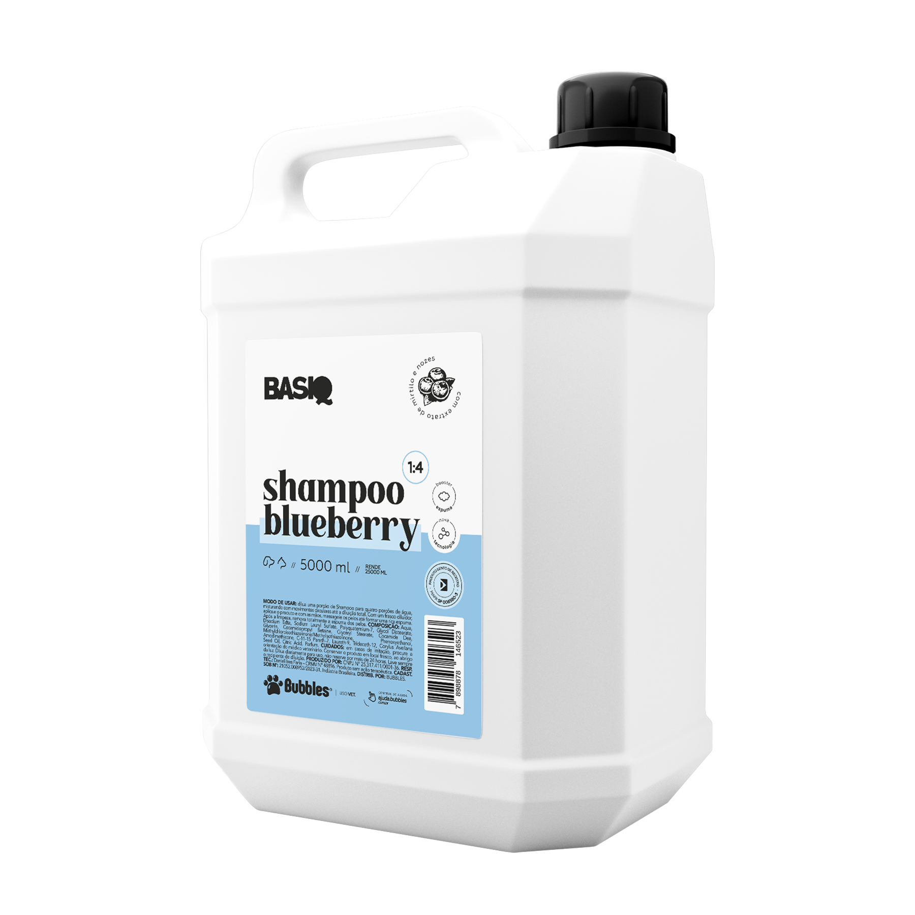 BASIQ - SHAMPOO BLUEBERRY 5L (LATERAL)