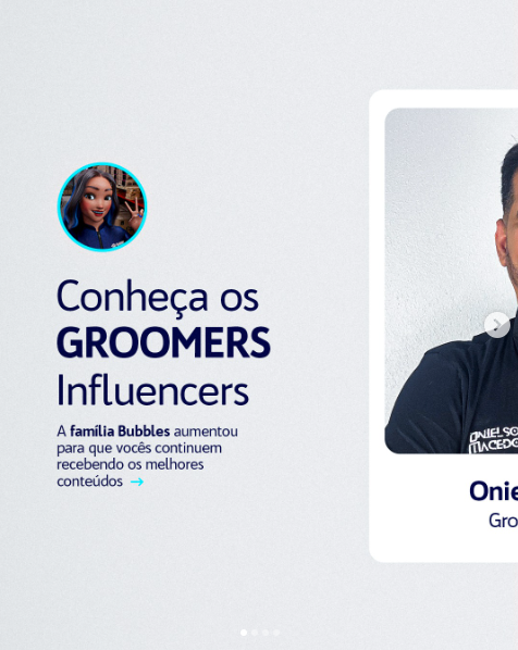 POST (CARROSSEL) - GROOMERS INFLUENCERS